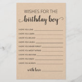 Verzoekt de Birthday boy Birthday Party kaart (Voorkant)