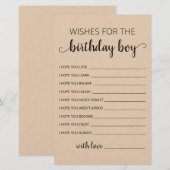 Verzoekt de Birthday boy Birthday Party kaart (Voorkant / Achterkant)