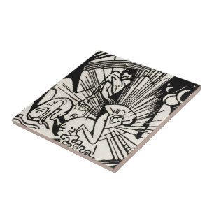 Verzoening door Franz Marc Black en White Tegeltje