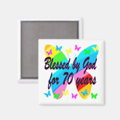 VERZONDEN DOOR GOD 70E BUTTERFLY-ONTWERP MAGNEET (Voorkant / Achterkant)
