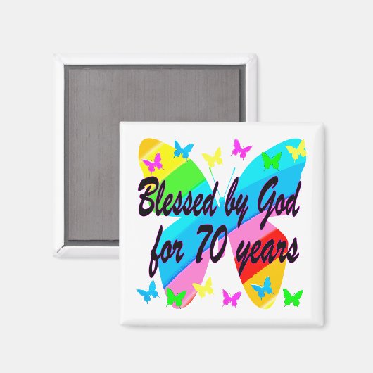 VERZONDEN DOOR GOD 70E BUTTERFLY-ONTWERP MAGNEET (Voorkant / Achterkant)