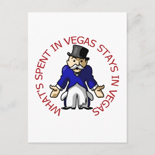 Verzonden in Vegas Briefkaart (Voorkant)
