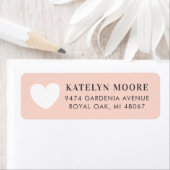 Verzonden met Liefde Blush Pink Weddenschap Retour Etiket (Insitu)