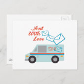 Verzonden met liefde briefkaart (Voorkant / Achterkant)