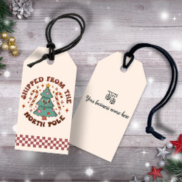 Verzonden vanaf de Noordpool - Gepersonaliseerd Bu Cadeaulabel