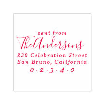 Verzonden vanaf familienaam Script Aangepast retou