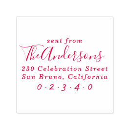 Verzonden vanaf familienaam Script Aangepast retou Zelfinktende Stempel