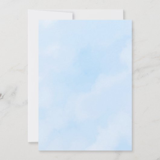 Verzonden vanuit Heaven Cloud Baptism Baby Boy Uit Kaart (Achterkant)