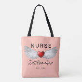 Verzonden verpleegster van de naam Engel Wings Roz Tote Bag (Achterkant)