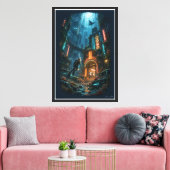 Verzonken Arcade Canvas Afdruk (Insitu (Woonkamer))