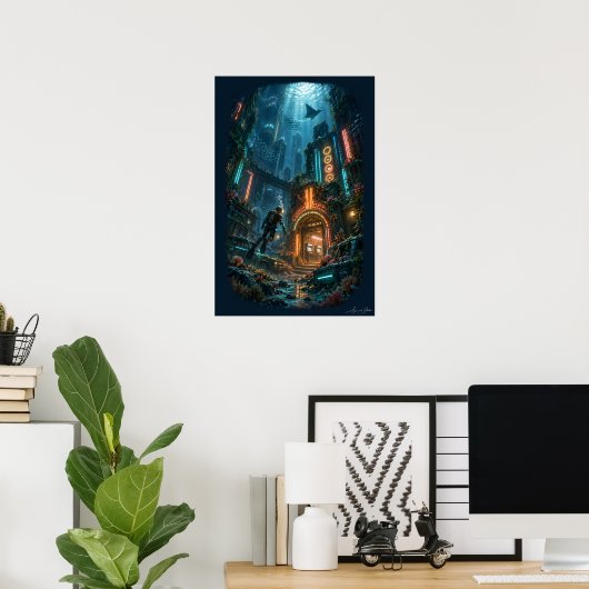 Verzonken Arcade Poster (Thuiskantoor)