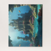 verzonken ruïnes van een oude tempel legpuzzel (Verticaal)