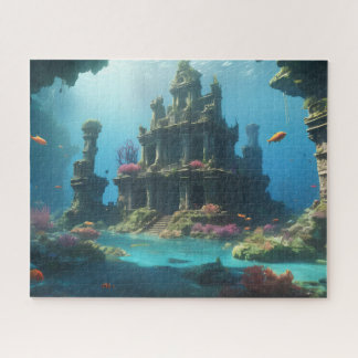 verzonken ruïnes van een oude tempel legpuzzel