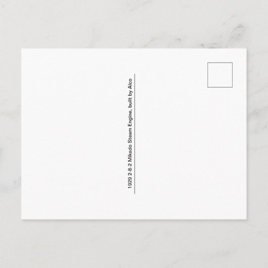 Verzonken van spoorwegen briefkaart (Achterkant)