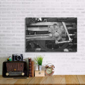 Verzonken van spoorwegen canvas afdruk