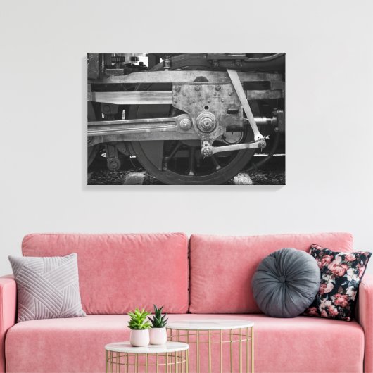 Verzonken van spoorwegen canvas afdruk (Insitu (Woonkamer))