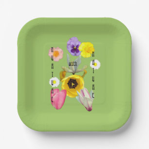 Verzorg de Natuur Mooie Bloemen Papieren Bordje