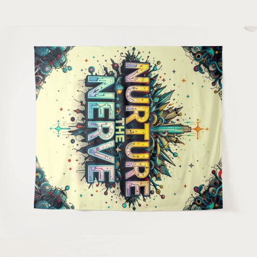 Verzorg de zenuw extra groot wandkleed (Voorkant (horizontaal))