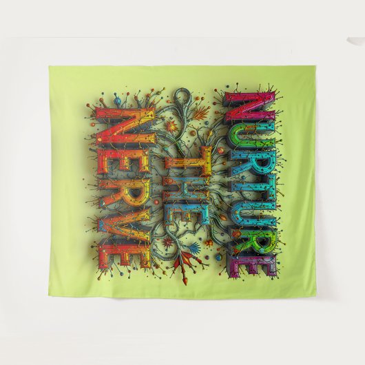 Verzorg de zenuw extra groot wandkleed (Voorkant (horizontaal))