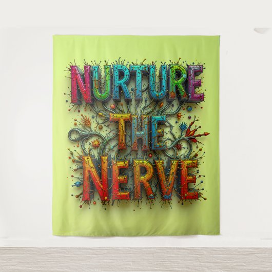 Verzorg de zenuw extra groot wandkleed (Voorkant)