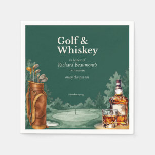 Verzorgde golf- en whisky-thema-pensioenfeest voor servet