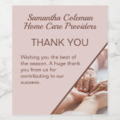 Verzorgende Thuiszorg Promotie Bedrijf Wijn Etiket (Enkel label)