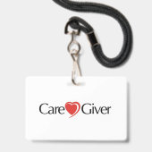 Verzorger Badge (Achterkant met lanyard)