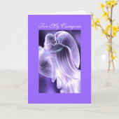 Verzorger - Engel Wenskaart Kaart (Gele Bloem)