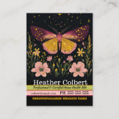 Verzorger fladdert noodzakelijke hulp visitekaartje (Voorkant)