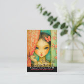 Verzorger helpt betrouwbaar mededogen visitekaartje (Staand voorkant)