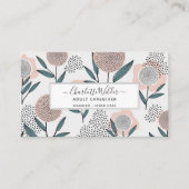 Verzorger Home Gezondheid Aide Hand getrokken Bloe Visitekaartje (Voorkant)