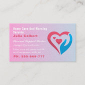 Verzorger Home Help Companionship Square roze Visitekaartje (Voorkant)