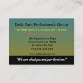 Verzorger Little Bird Helpende Handen Visitekaartje (Achterkant)