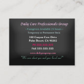 Verzorger Lotus Bulb Flower Happy Professional Visitekaartje (Achterkant)