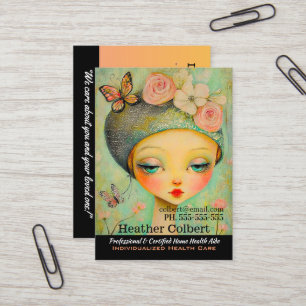 Verzorger Meisje Vlinder Pet Helper Visitekaartje