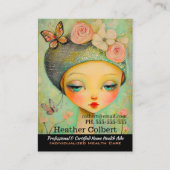 Verzorger Meisje Vlinder Pet Helper Visitekaartje (Voorkant)