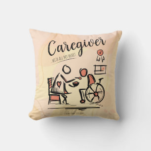 Verzorger ... met heel mijn hart. Cadeau Kussen