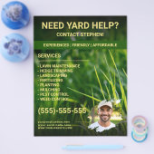 Verzorging Gazon Landschapsarchitect Aangepaste Fo Flyer (Enkel)