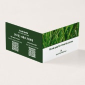 Verzorging Gazon Vouw Review Bedankt Zakkaartje Kaart (Buitenkant)