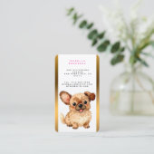Verzorging Hond Gepersonaliseerde Luxe Moderne Col Visitekaartje (Staand voorkant)