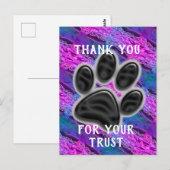 Verzorging Huisdier Streep Hond Poot Klantwaarderi Briefkaart (Voorkant / Achterkant)