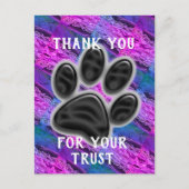 Verzorging Huisdier Streep Hond Poot Klantwaarderi Briefkaart (Voorkant)