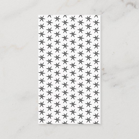 VERZORGING INSTRUCTIES Boho Whimsical Line Art Visitekaartje (Achterkant)