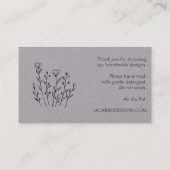 VERZORGING INSTRUCTIES Chique Elegant Wildflower L Visitekaartje (Achterkant)