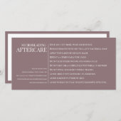 Verzorging na wenkbrauwen microblading Zilver Roze Bedankkaart (Voorkant / Achterkant)