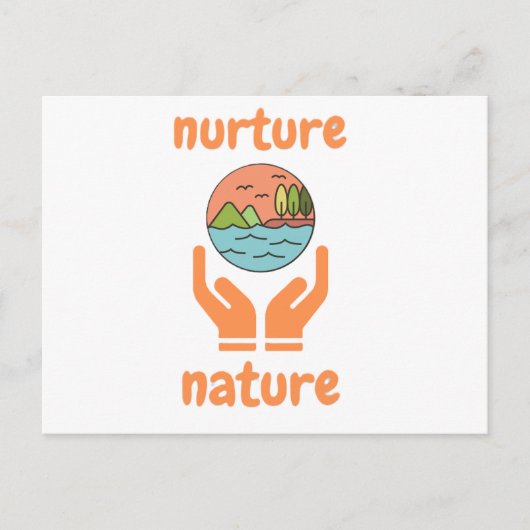 Verzorging van de natuur, levenscitaten briefkaart (Voorkant)