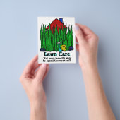 Verzorging van gazons. Grasmaien. Tuinontwerper. P Flyer (Hand)