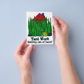Verzorging van gazons. Grasmaien. Tuinontwerper. P Flyer (Hand)