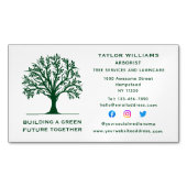 Verzorging van gazons landschapsarchitectuur boomv magnetisch visitekaartje (Voorkant)