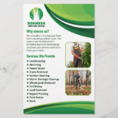 Verzorging van gazons, landschapsarchitectuur, gra flyer (Achterkant)
